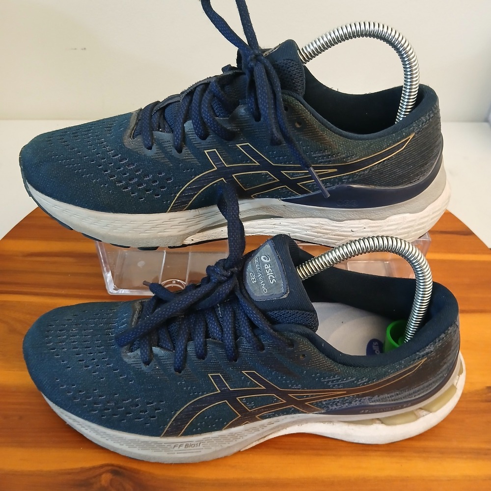 Asics Gel-Kayano 28 Womens 8.5 Blue Running Shoes Sneakers 1012B047